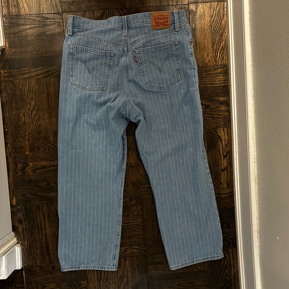 Levi’s pinstripe ankle crop jeans size 32 - Picture 3 of 3